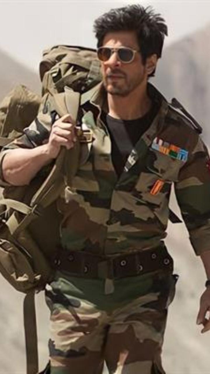 Shah Rukh Khan wore the army uniform once again for Yash Chopra's last film, Jab Tak Hai Jaan. He was a bomb diffuser specialist